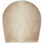 Tapis de salle de bain moon beige housse pour abattant wc 47 x 50 cm