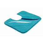 Tapis de salle de bain wings turquoise contour wc 50 x 60 cm