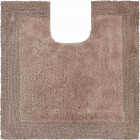 Tapis de salle de bain luxor beige contour wc 60 x 60 cm