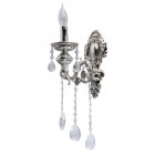 Applique murale argentée classic 1 ampoule 24 cm