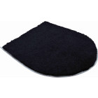 Tapis de salle de bain bona gris housse pour abattant wc 47 x 50 cm