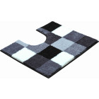 Tapis de salle de bain bona gris contour wc 50 x 60 cm