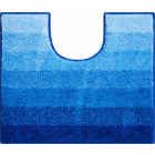 Tapis de salle de bain rialto bleu contour wc 50 x 60 cm