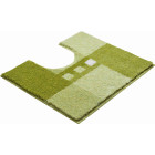 Tapis de salle de bain merkur vert contour wc 50 x 60 cm