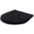 Tapis de salle de bain lex anthracite housse pour abattant wc 47 x 50 cm
