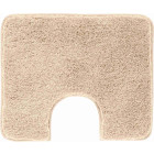 Tapis de salle de bain lex beige contour wc 50 x 60 cm