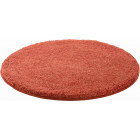 Tapis de salle de bain lex orange demi cercle 80 cm