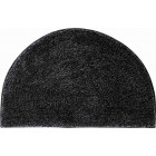 Tapis de salle de bain lex anthracite demi cercle 50 x 80 cm