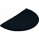 Tapis de salle de bain lex noir demi cercle 