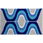 Tapis de salle de bain karim 18 bleu 70 x 120 cm
