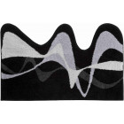Tapis de salle de bain karin 19 gris / noir 75 x 120 cm