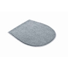 Tapis de salle de bain luca gris housse pour abattant wc 47 x 50 cm
