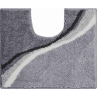 Tapis de salle de bain luca gris contour wc 50 x 60 cm