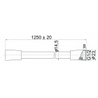 Flexible de douche plastique 1250 mm argenté anti torsion