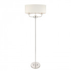 Lampadaire nixon, nickel brillant et cristal, 2 ampoules