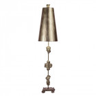 Lampe fragment, argent, avec abat-jour