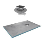 Bac receveur de douche à carreler 140x90cm recoupable sur mesure + bonde horizontale -RAINY Aurlane - PACR003