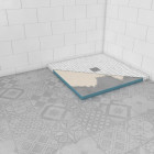 Bac receveur de douche à carreler 90x90cm recoupable sur mesure pour douche à l’italienne Aurlane - FAC037