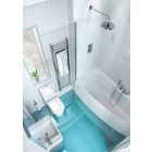 Pare-douche réversible 85x145x6 ecocurve bs6