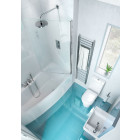 Cleargreen baignoire-douche asymétrique ecocurve r16 170x75x50 cm lucite®