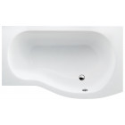 Cleargreen baignoire-douche asymétrique ecoround r20 150x80x74 cm lucite®