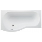 Cleargreen baignoire-douche asymétrique ecoround r21 170x80x74 cm lucite®