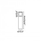 Balise de jardin gris foncé cartago 1 ampoule