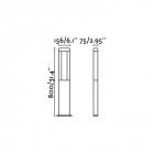 Balise de jardin gris foncé nanda