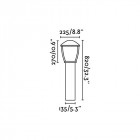 Balise de jardin gris foncé wilma h82 1 ampoule