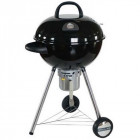 Barbecue à charbon montego ø53 mm couvercle tiroir de cendres 2 roues + pied central