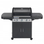 Barbecue a gaz grill et plancha campingaz ls dark 3 classic bruleurs inox allumage piezo fonte émaillée housse offerte