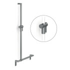Barre de maintien en l pour douche 500 x 1100 mm cavere anthracite métallisé (095) avec support de douchette