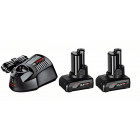 Pack de 2 batteries 10.8V 4Ah Li-Ion + chargeur BOSCH - 1600Z00046
