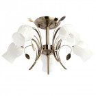 Plafonnier marron flora 5 ampoules 27 cm