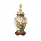 Lampe lily and irises, porcelaine de kutani (sans abat-jour)