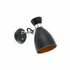 Aplique murale noire retro 1 ampoule