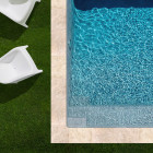 Kit complet | margelles pour piscine 8x4m en travertin beige mix (+ colle, joint, hydrofuge ...)