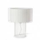 Lampe de table blanche linda 1 ampoule