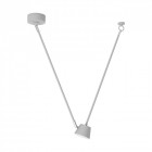 Plafonnier blanc techno 1 ampoule 67 cm