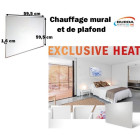 Chauffage mural exclusive heat, blanc/ chauffage électrique burda - Puissance au choix