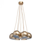 Suspension marron techno 7 ampoules 120 cm