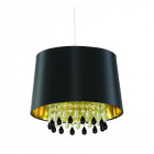 Suspension pendant, en acrylique, abat-jour noir