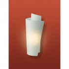 Applique grace, acier satiné et verre