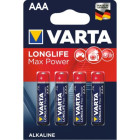 Blister de 4 piles alcalines longlife max power aaa