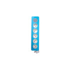 Bloc multiprise orys 5 prises 2p+t avec interrupteur - bleu mat