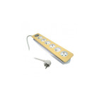 Bloc multiprise orys 6 prises 2p+t avec interrupteur - jaune mat