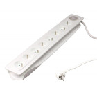 Bloc multiprise orys 8 prises 2p+t avec interrupteur - blanc mat