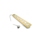 Bloc multiprise orys 8 prises 2p+t avec interrupteur - jaune mat