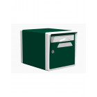 Boîte aux lettres 1 porte vert foret-blanche - creastuce-03-sf