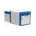 Boite aux lettres 2 portes blanche-bleue - creastuce-10-df